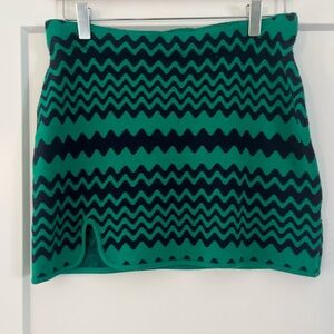 Urban Outfitters Geometric Green/Navy mini skirt